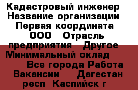 Кадастровый инженер › Название организации ­ Первая координата, ООО › Отрасль предприятия ­ Другое › Минимальный оклад ­ 20 000 - Все города Работа » Вакансии   . Дагестан респ.,Каспийск г.